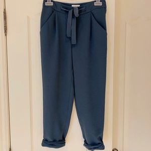 Wilfred Cropped Allant Pant, Size 00, Night Navy